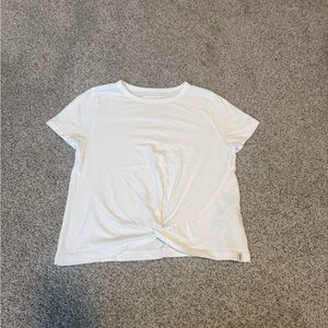 Abercrombie Kids White Short Sleeve Tee. Twist, tie, Knot front. Size 11/12